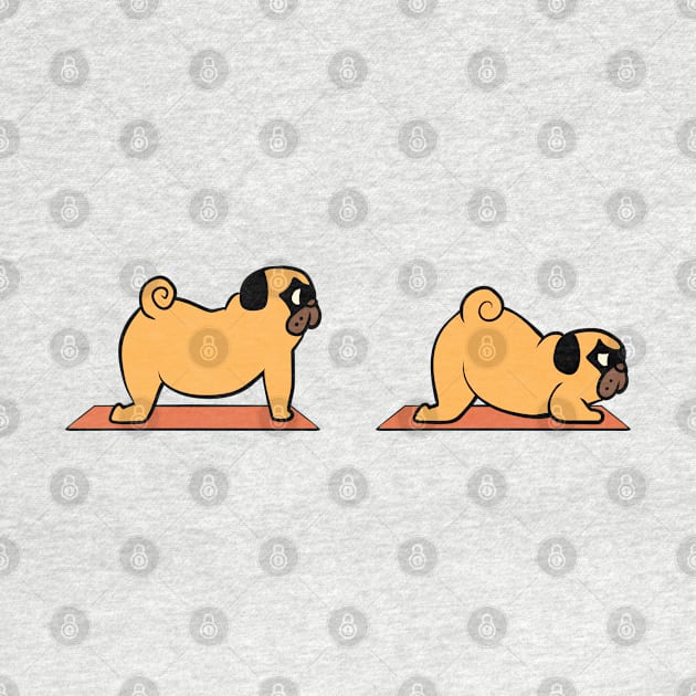 Pug Yoga Eight Limbed by huebucket